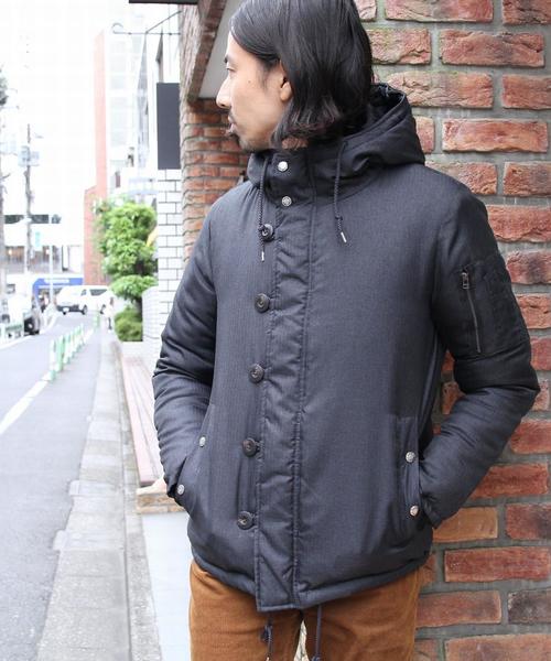 coen（コーエン）の「中綿N-3Bフーデッドジャケット（ダウンジャケット/コート・メンズ・ネイビー/ダークグレー・MEDIUM/LARGE/SMALL/X-LARGE）」の20枚目の写真