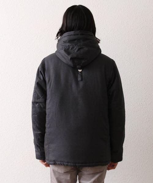 coen（コーエン）の「中綿N-3Bフーデッドジャケット（ダウンジャケット/コート・メンズ・ネイビー/ダークグレー・MEDIUM/LARGE/SMALL/X-LARGE）」の17枚目の写真