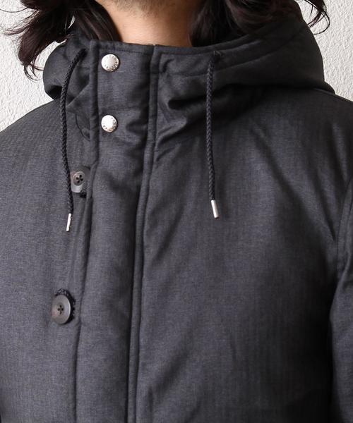 coen（コーエン）の「中綿N-3Bフーデッドジャケット（ダウンジャケット/コート・メンズ・ネイビー/ダークグレー・MEDIUM/LARGE/SMALL/X-LARGE）」の18枚目の写真