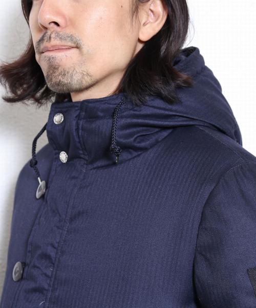 coen（コーエン）の「中綿N-3Bフーデッドジャケット（ダウンジャケット/コート・メンズ・ネイビー/ダークグレー・MEDIUM/LARGE/SMALL/X-LARGE）」の19枚目の写真