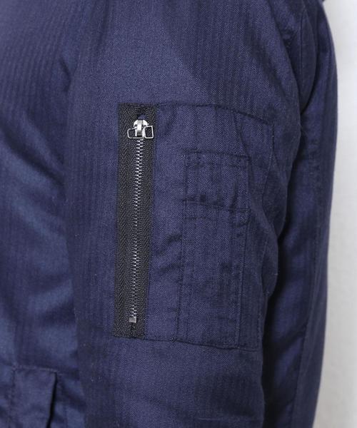 coen（コーエン）の「中綿N-3Bフーデッドジャケット（ダウンジャケット/コート・メンズ・ネイビー/ダークグレー・MEDIUM/LARGE/SMALL/X-LARGE）」の8枚目の写真