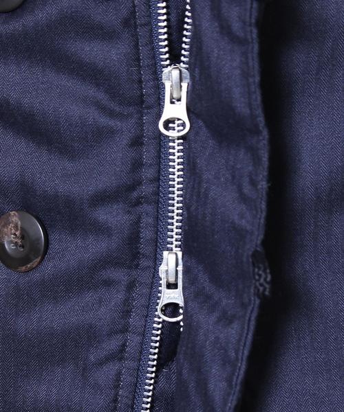 coen（コーエン）の「中綿N-3Bフーデッドジャケット（ダウンジャケット/コート・メンズ・ネイビー/ダークグレー・MEDIUM/LARGE/SMALL/X-LARGE）」の11枚目の写真