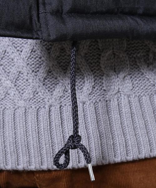 coen（コーエン）の「中綿N-3Bフーデッドジャケット（ダウンジャケット/コート・メンズ・ネイビー/ダークグレー・MEDIUM/LARGE/SMALL/X-LARGE）」の3枚目の写真