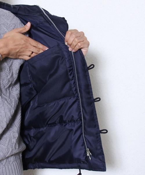 coen（コーエン）の「中綿N-3Bフーデッドジャケット（ダウンジャケット/コート・メンズ・ネイビー/ダークグレー・MEDIUM/LARGE/SMALL/X-LARGE）」の4枚目の写真