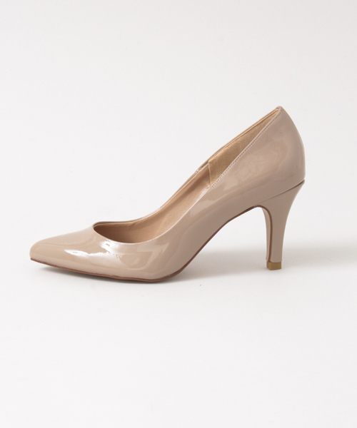 URBAN RESEARCH（アーバンリサーチ）の「UR MILLIWM EnamelPointedPumps（パンプス・レディース・ブラック/ベージュ・22.5/23.5/24/24.5/23）」の4枚目の写真