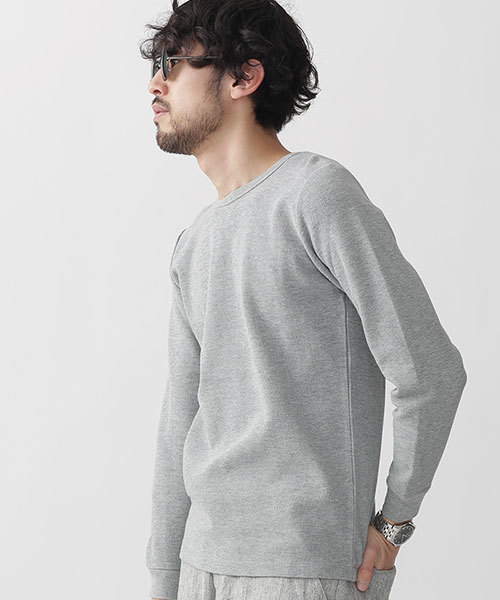 NANO universe(ナノユニバース)の「ワッフルクルーネックLS(Tシャツ/カットソー・メンズ・ネイビー/ホワイト/トップグレー/ブラック・SMALL/MEDIUM/LARGE/X-LARGE)」の3枚目の写真