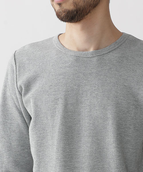 NANO universe(ナノユニバース)の「ワッフルクルーネックLS(Tシャツ/カットソー・メンズ・ネイビー/ホワイト/トップグレー/ブラック・SMALL/MEDIUM/LARGE/X-LARGE)」の11枚目の写真