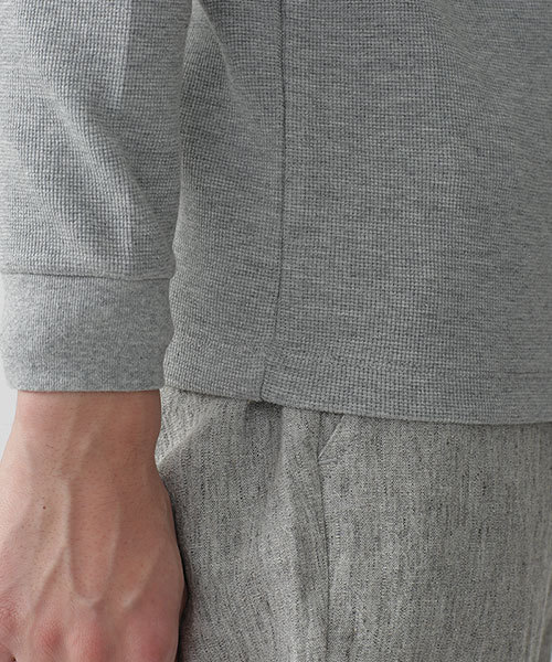 NANO universe(ナノユニバース)の「ワッフルクルーネックLS(Tシャツ/カットソー・メンズ・ネイビー/ホワイト/トップグレー/ブラック・SMALL/MEDIUM/LARGE/X-LARGE)」の12枚目の写真