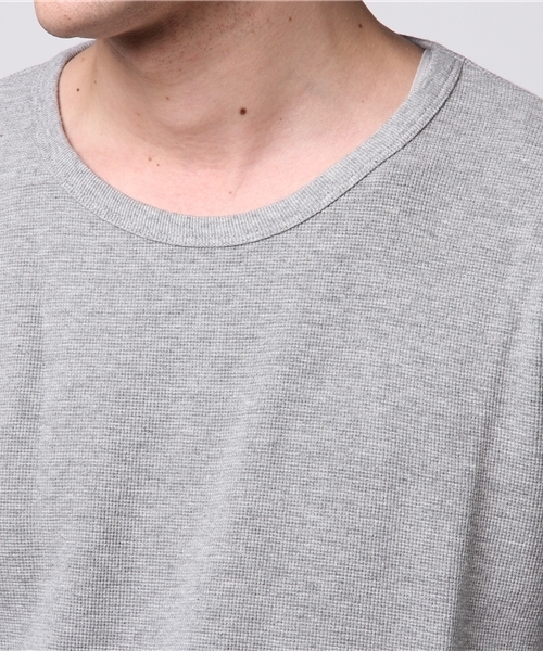 NANO universe(ナノユニバース)の「ワッフルクルーネックLS(Tシャツ/カットソー・メンズ・ネイビー/ホワイト/トップグレー/ブラック・SMALL/MEDIUM/LARGE/X-LARGE)」の7枚目の写真