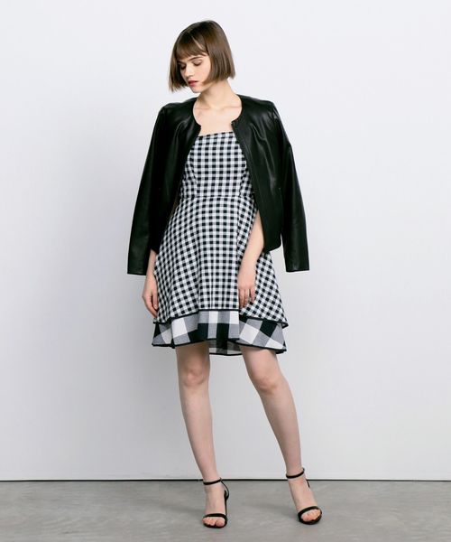 ARMANI EXCHANGE(アルマーニエクスチェンジ)の「【A|Xアルマーニ エクスチェンジ】フェイクレザー ノーカラージャケット(ノーカラージャケット・レディース・ブラック/ベージュ・SMALL/X-SMALL/MEDIUM/LARGE)」の16枚目の写真