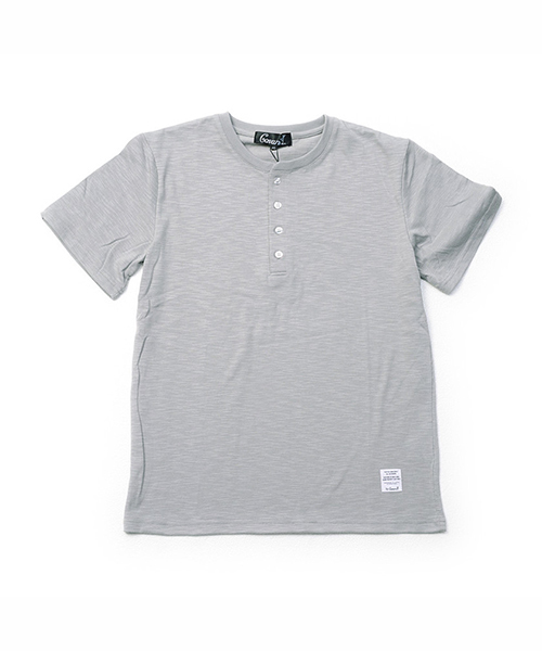 SILVER BULLET(シルバーバレット)の「『CavariA/キャバリア』スラブ天竺ヘンリーネック半袖Tシャツ(Tシャツ/カットソー・メンズ・グレー/ライトピンク/カーキ/ホワイト/ネイビー/イエロー/ブラック/オレンジ・L/M/XL)」の18枚目の写真