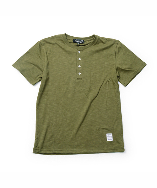 SILVER BULLET(シルバーバレット)の「『CavariA/キャバリア』スラブ天竺ヘンリーネック半袖Tシャツ(Tシャツ/カットソー・メンズ・グレー/ライトピンク/カーキ/ホワイト/ネイビー/イエロー/ブラック/オレンジ・L/M/XL)」の17枚目の写真