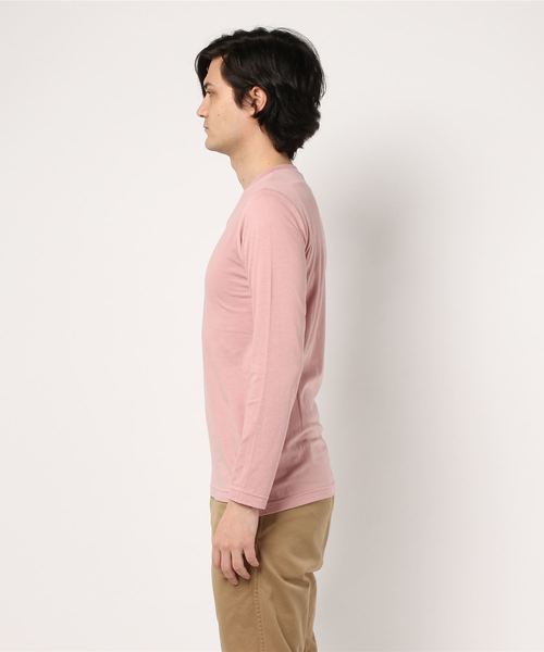 STUDIOUS（ステュディオス）の「VネックロングTシャツ（Tシャツ/カットソー・メンズ・ホワイト/ピンク/ブルー/レッド/ブラック・1/2/3）」の10枚目の写真