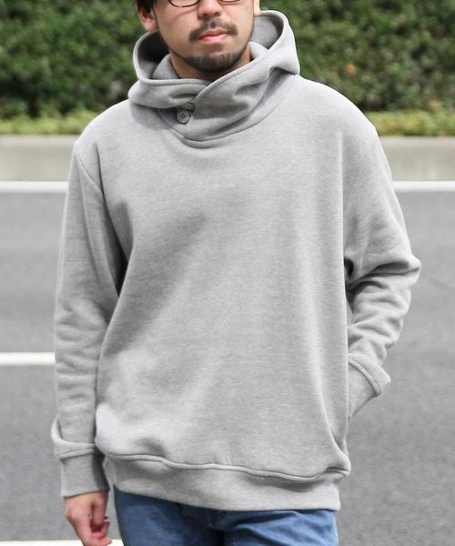 coen（コーエン）の「CVCスウェットボリュームネックパーカー（パーカー・メンズ・オフホワイト/ブラック/グレー/ワインレッド・SMALL/MEDIUM/LARGE/X-LARGE）」の3枚目の写真