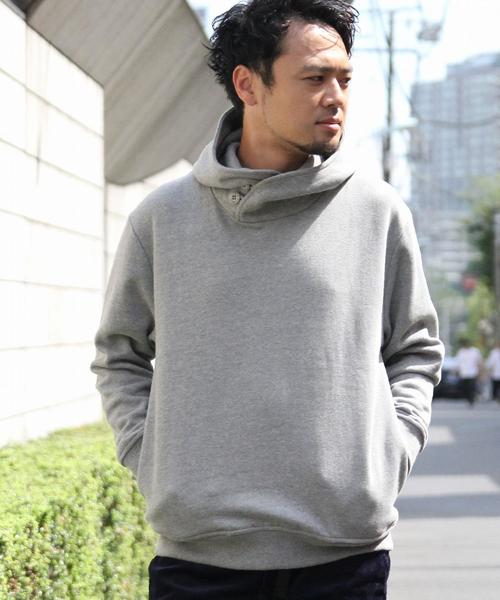 coen（コーエン）の「CVCスウェットボリュームネックパーカー（パーカー・メンズ・オフホワイト/ブラック/グレー/ワインレッド・SMALL/MEDIUM/LARGE/X-LARGE）」の8枚目の写真