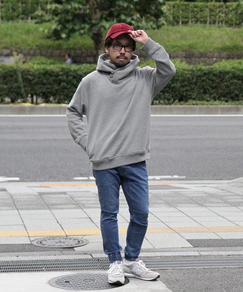 coen（コーエン）の「CVCスウェットボリュームネックパーカー（パーカー・メンズ・オフホワイト/ブラック/グレー/ワインレッド・SMALL/MEDIUM/LARGE/X-LARGE）」の12枚目の写真