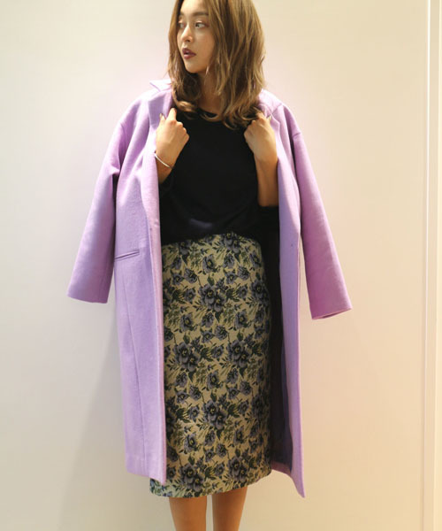 FREE'S MART（フリーズマート）の「ドロップショルダーチェスターコート（チェスターコート・レディース・ブラック/グレー/パープル・SMALL/MEDIUM）」の13枚目の写真