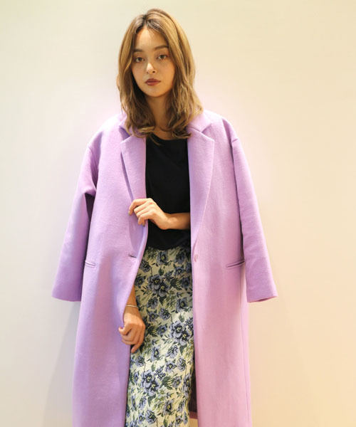 FREE'S MART（フリーズマート）の「ドロップショルダーチェスターコート（チェスターコート・レディース・ブラック/グレー/パープル・SMALL/MEDIUM）」の16枚目の写真