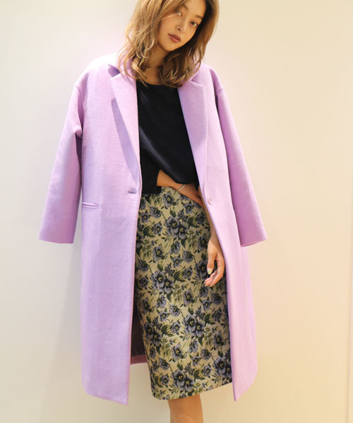 FREE'S MART（フリーズマート）の「ドロップショルダーチェスターコート（チェスターコート・レディース・ブラック/グレー/パープル・SMALL/MEDIUM）」の6枚目の写真