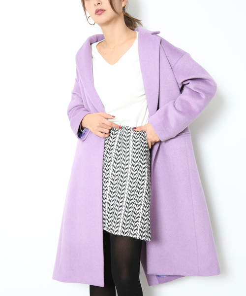 FREE'S MART（フリーズマート）の「ドロップショルダーチェスターコート（チェスターコート・レディース・ブラック/グレー/パープル・SMALL/MEDIUM）」の21枚目の写真