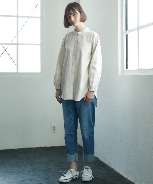 AMERICAN HOLIC（アメリカンホリック）の「ロールアップテーパードデニム（デニムパンツ・レディース・インディゴブルー/ライトインディゴブルー・M/XXS/XS/S/L/X-SMALL/XX-SMALL）」の13枚目の写真