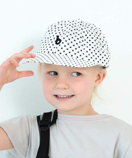 こども ビームス（コドモビームス）の「INFIELDER DESIGN × こども ビームス / 別注 星柄 キャップ (ユニセックス)（キャップ・キッズ・ホワイト/ネイビー・ONE SIZE）」の3枚目の写真