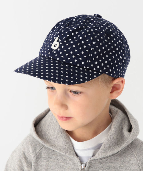 こども ビームス（コドモビームス）の「INFIELDER DESIGN × こども ビームス / 別注 星柄 キャップ (ユニセックス)（キャップ・キッズ・ホワイト/ネイビー・ONE SIZE）」の7枚目の写真