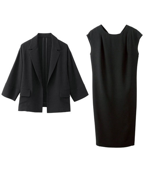 GeeRA（ジーラ）の「夏にうれしい仕様の快適フォーマルアンサンブル（セットアップ・レディース・ブラック・11号/9号/13号/17号/15号）」の3枚目の写真