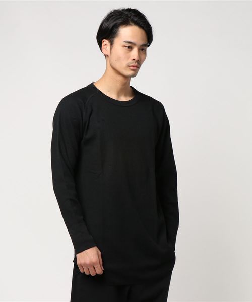 JEMORGAN(ジェーイーモーガン)の「JEMORGAN / サーマル長袖ラグランスリーブTシャツ ロング丈クルー(Tシャツ/カットソー・メンズ・ワインレッド/ホワイト/グレー/ブラック/ナチュラル・XL/M/S/L)」の9枚目の写真