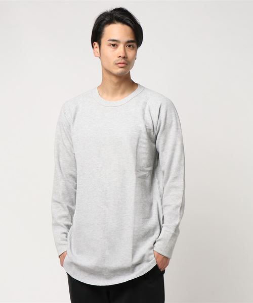 JEMORGAN(ジェーイーモーガン)の「JEMORGAN / サーマル長袖ラグランスリーブTシャツ ロング丈クルー(Tシャツ/カットソー・メンズ・ワインレッド/ホワイト/グレー/ブラック/ナチュラル・XL/M/S/L)」の10枚目の写真