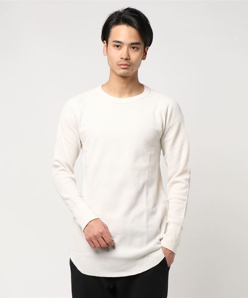 JEMORGAN(ジェーイーモーガン)の「JEMORGAN / サーマル長袖ラグランスリーブTシャツ ロング丈クルー(Tシャツ/カットソー・メンズ・ワインレッド/ホワイト/グレー/ブラック/ナチュラル・XL/M/S/L)」の11枚目の写真