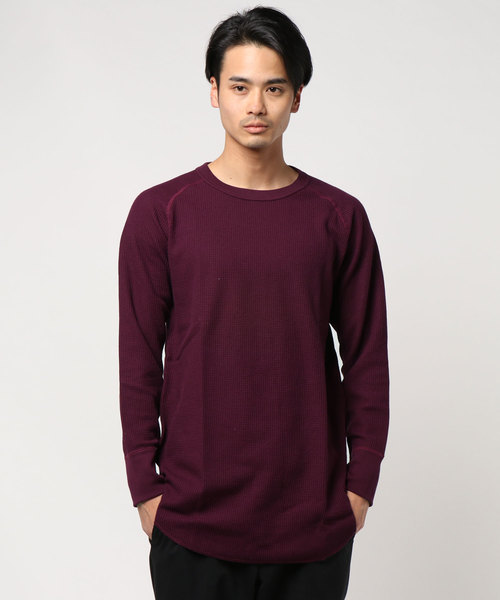 JEMORGAN(ジェーイーモーガン)の「JEMORGAN / サーマル長袖ラグランスリーブTシャツ ロング丈クルー(Tシャツ/カットソー・メンズ・ワインレッド/ホワイト/グレー/ブラック/ナチュラル・XL/M/S/L)」の12枚目の写真