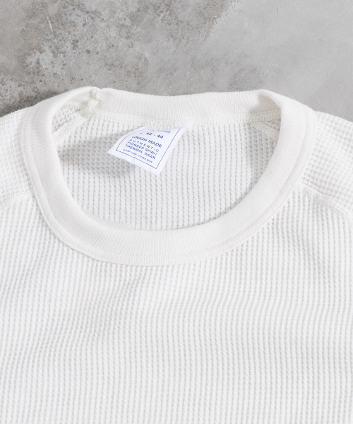 JEMORGAN(ジェーイーモーガン)の「JEMORGAN / サーマル長袖ラグランスリーブTシャツ ロング丈クルー(Tシャツ/カットソー・メンズ・ワインレッド/ホワイト/グレー/ブラック/ナチュラル・XL/M/S/L)」の14枚目の写真