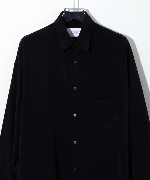 STUDIOUS（ステュディオス）の「【STUDIOUS】ヴィンテージサテンビッグシルエットシャツ（シャツ/ブラウス・メンズ・ブルー/ネイビー/ベージュ/ブラック・1/2/3）」の16枚目の写真