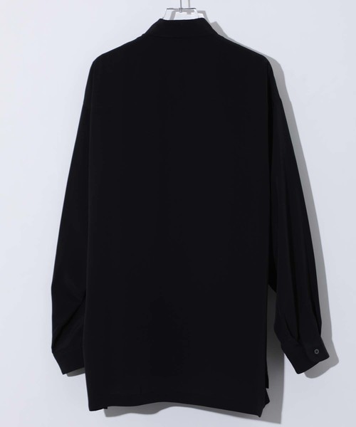 STUDIOUS（ステュディオス）の「【STUDIOUS】ヴィンテージサテンビッグシルエットシャツ（シャツ/ブラウス・メンズ・ブルー/ネイビー/ベージュ/ブラック・1/2/3）」の12枚目の写真