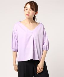 KOBE LETTUCE | ボリュームバルーン袖Vネックスキッパーシャツ ブラウス レディース トップス[C3138]神戸レタス(シャツ/ブラウス)