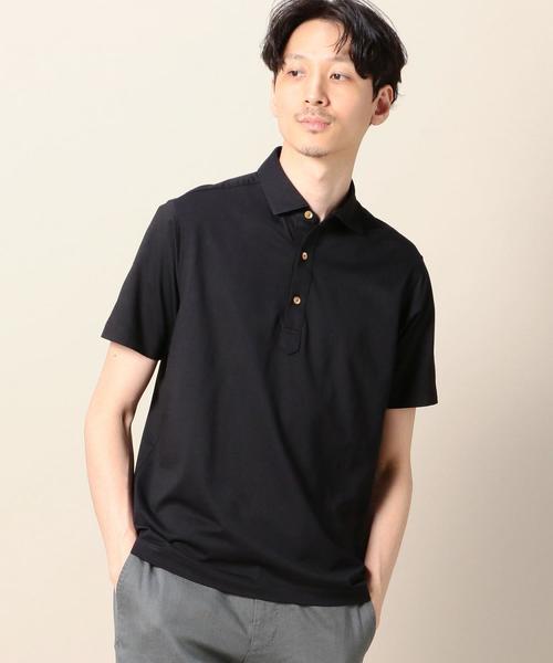 ☆美品☆ビューティアンドユースユナイテッドアローズクールペアスキンポロシャツL黒 BEAUTY&YOUTH UNITED ARROWS（ビューティーアンドユース