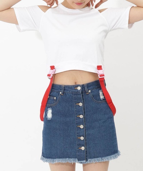SAMANTHAVEGA（サマンサベガ）の「オフショルダーストラップ付きTシャツ（その他トップス・レディース・ブラック/ホワイト/ピンク・FREE）」の13枚目の写真