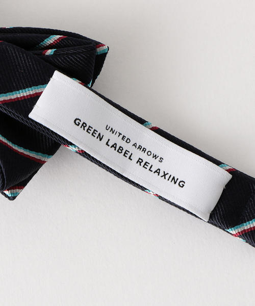 green label relaxing(グリーンレーベルリラクシング)の「ストライプ ボウタイ ◆(蝶ネクタイ・メンズ・モカ/ネイビー・FREE)」の6枚目の写真