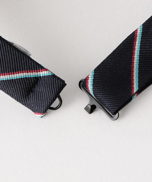 green label relaxing(グリーンレーベルリラクシング)の「ストライプ ボウタイ ◆(蝶ネクタイ・メンズ・モカ/ネイビー・FREE)」の4枚目の写真