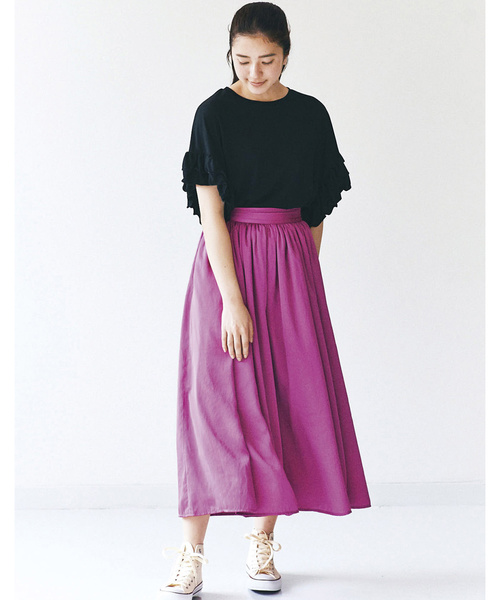 avecmoi（アヴェクモワ）の「ａｖｅｃｍｏｉ　ギャザーワイドパンツ（その他パンツ・レディース・ピンク/ブラック・SMALL/MEDIUM/LARGE/X-LARGE）」の15枚目の写真