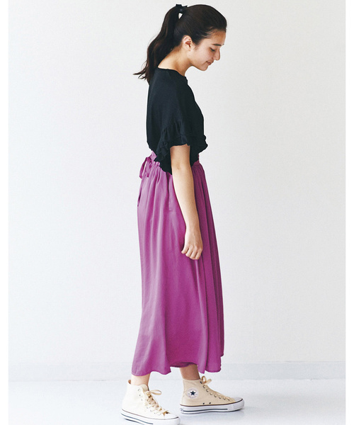 avecmoi（アヴェクモワ）の「ａｖｅｃｍｏｉ　ギャザーワイドパンツ（その他パンツ・レディース・ピンク/ブラック・SMALL/MEDIUM/LARGE/X-LARGE）」の16枚目の写真