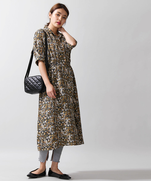 Wego ウィゴー の Wego フラワー開襟シャツワンピース ワンピース Wear Wego ウィゴー の Wego フラワー開襟シャツワンピース ワンピース Wear