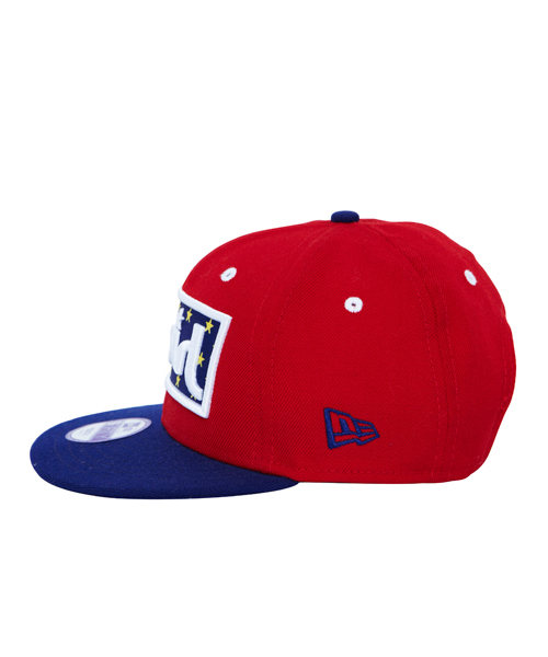 X-girl Stages（エックスガールステージス）の「XGS★ × NEW ERA “BOX LOGO”（キャップ・キッズ・ベージュ/レッド・ONE SIZE）」の4枚目の写真