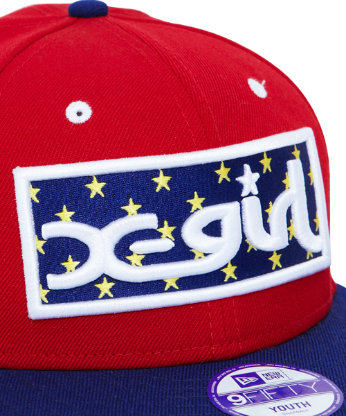 X-girl Stages（エックスガールステージス）の「XGS★ × NEW ERA “BOX LOGO”（キャップ・キッズ・ベージュ/レッド・ONE SIZE）」の8枚目の写真