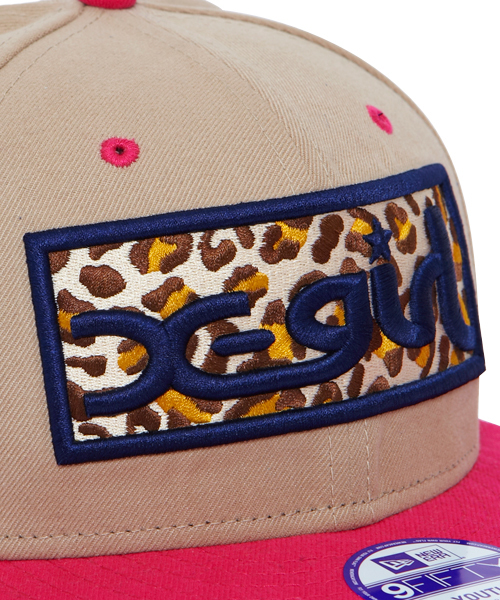 X-girl Stages（エックスガールステージス）の「XGS★ × NEW ERA “BOX LOGO”（キャップ・キッズ・ベージュ/レッド・ONE SIZE）」の9枚目の写真