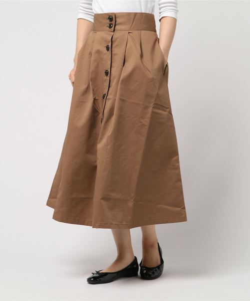 AMERICAN HOLIC（アメリカンホリック）の「フロントボタンフレアスカート（スカート・レディース・ベージュ/ブルー系その他5/ベージュ系その他4/ブラック/カーキ/パープル/ブラック系その他3・M/L）」の4枚目の写真