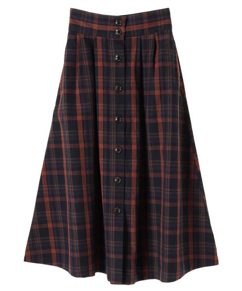 AMERICAN HOLIC（アメリカンホリック）の「フロントボタンフレアスカート（スカート・レディース・ベージュ/ブルー系その他5/ベージュ系その他4/ブラック/カーキ/パープル/ブラック系その他3・M/L）」の12枚目の写真