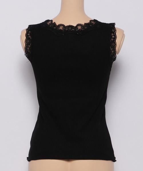 natural couture(ナチュラルクチュール)の「ワッフルインナータンク(キャミソール・レディース・ブラック/モカ/ブラウン/アイボリー/キャメル/ドット・FREE)」の8枚目の写真