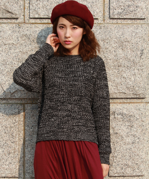 WEGO(ウィゴー)の「WEGO/チャンキーカラーニット(ニット/セーター・レディース・アイボリー/ブラック/ブラック系その他/ブルー/イエロー/レッド・FREE)」の4枚目の写真